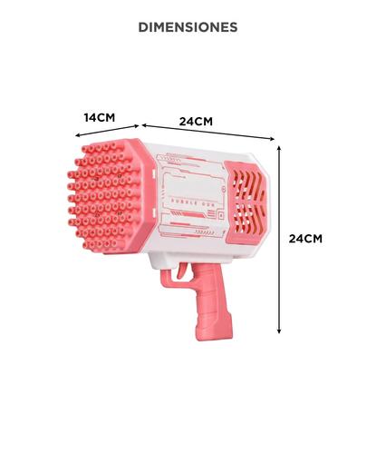 Pistola De Burbujas Gadnic Burbujero Automático Con Luces  - 4