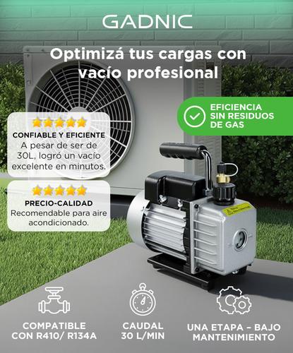 Bomba de Vacío HRT-0.5A Gadnic Aire Acondicionado CFM 30L - 1