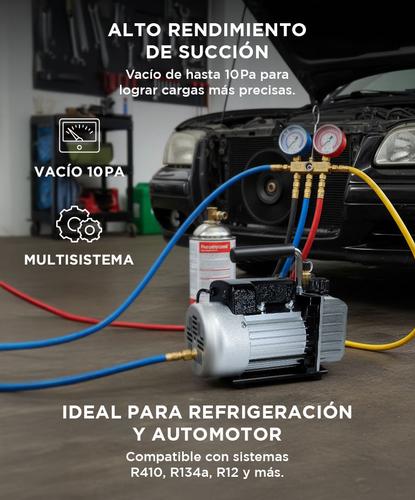 Bomba de Vacío HRT-0.5A Gadnic Aire Acondicionado CFM 30L - 2