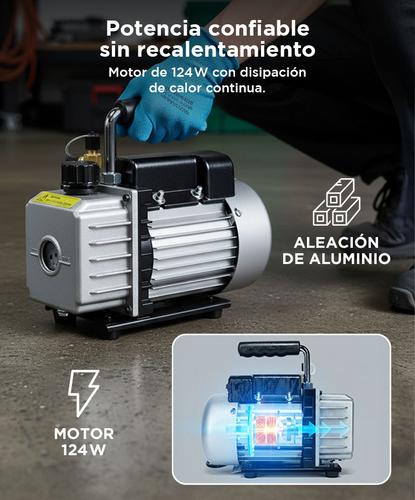 Bomba de Vacío HRT-0.5A Gadnic Aire Acondicionado CFM 30L - 3
