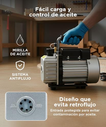 Bomba de Vacío HRT-0.5A Gadnic Aire Acondicionado CFM 30L - 4