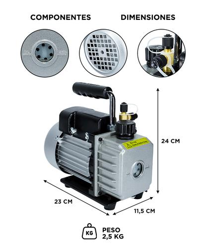 Bomba de Vacío HRT-0.5A Gadnic Aire Acondicionado CFM 30L - 5