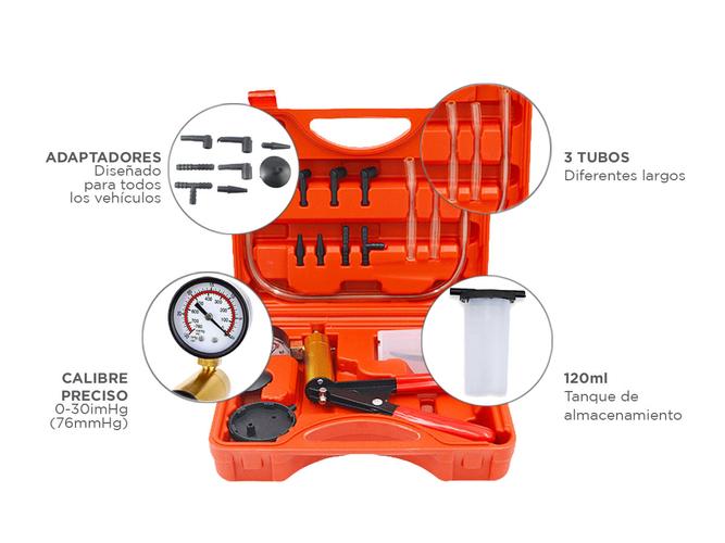 Kit Bomba De Vacío Gadnic HRT-1A Mangueras Purgadoras - 3