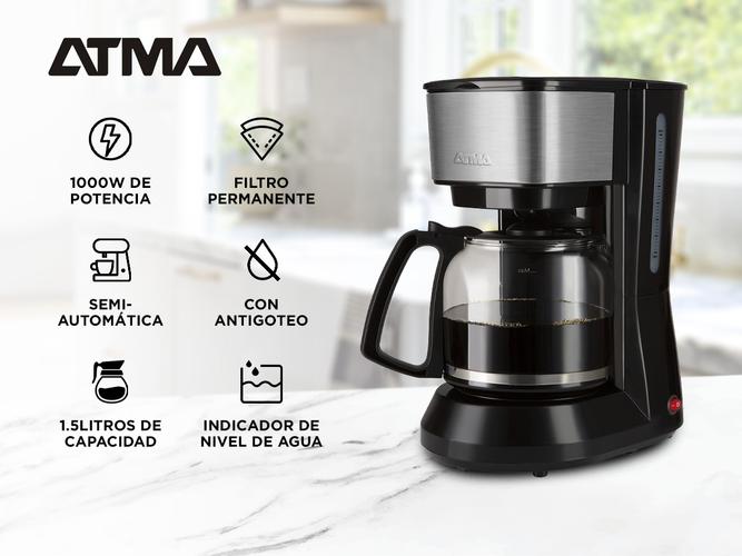 Cafetera de Filtro Atma Pro 1.5L 12 tazas Acero Inox CA22IBP - 1