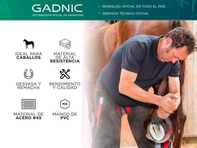 Kit de Herrador Gadnic Herramienta Cortar Pezuñas + Pinza Remachar Clavos - 1