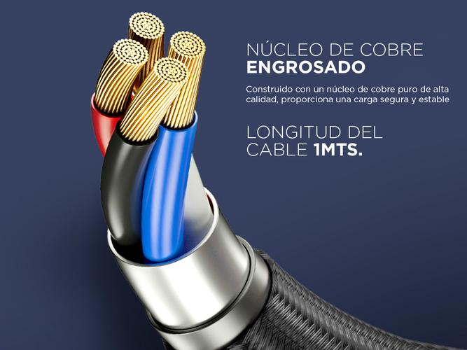 Cable Usb Magnetico 3 en 1 Carga Rapida 1mts Type C - Micro Usb - Lightning  - 4