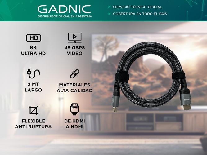 Cable HDMI 8K de Alta Definición 48 Gbps - 1