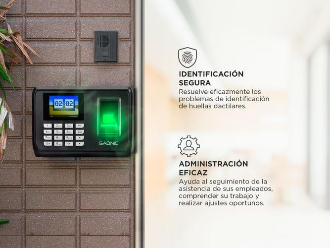 Reloj Controlador de Horario Gadnic C2890 Biometrico Huella Asistencia  - 4