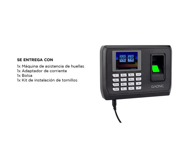 Reloj Controlador de Horario Gadnic C2890 Biometrico Huella Asistencia  - 6