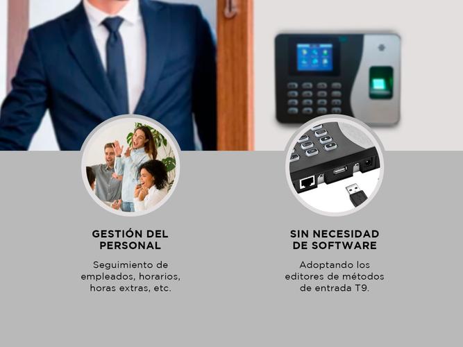 Reloj Control Horario Gadnic C2600 Biometrico Huella Digital - 3