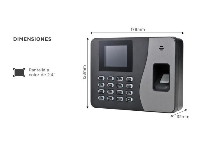 Reloj Control Horario Gadnic C2600 Biometrico Huella Digital - 5