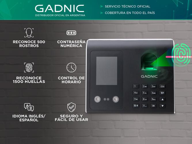 Control De Acceso Gadnic Biométrico Face ID 1500 Huellas 500 Rostros - 1