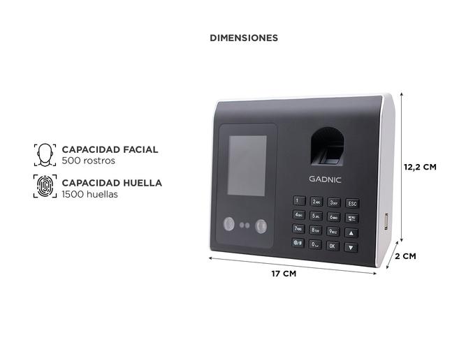 Control De Acceso Gadnic Biométrico Face ID 1500 Huellas 500 Rostros - 5