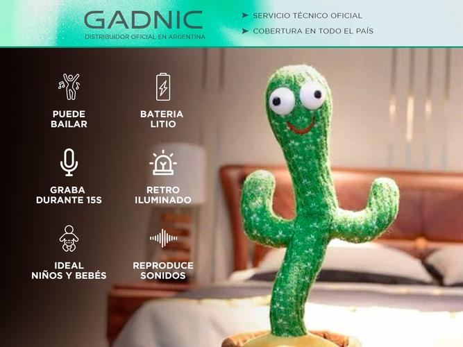 Peluche de Cactus Bailarín Gadnic Juguete Educativo Canta Graba - 1