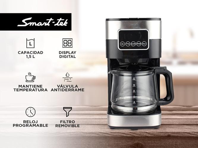 Cafetera Electrica Digital Smart-tek Cm320 Filtro Removible - 1