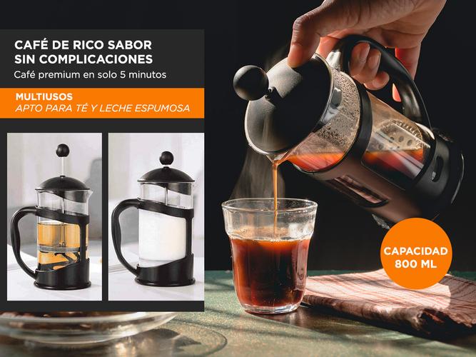 Cafetera prensa francesa Gadnic para café y té émbolo de 800 ml - 3