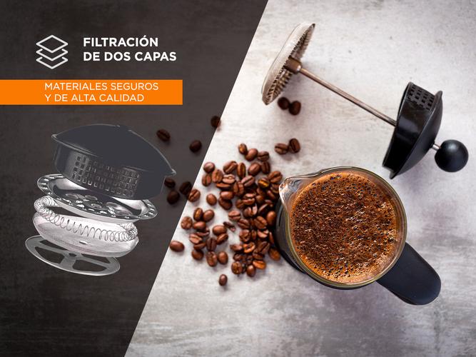 Cafetera prensa francesa Gadnic para café y té émbolo de 800 ml - 4