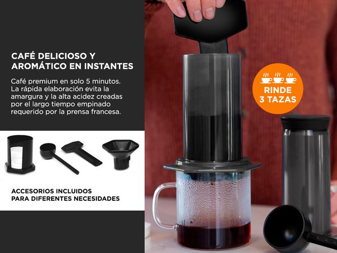 Kit Cafetera Aeropress Cukpress Gadnic + Molinillo Triturador de Café Manual Acero - 3
