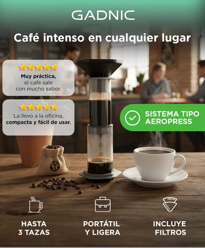 Kit Cafetera Gadnic CukPress Prensa Tipo Aeropress Portátil + Accesorios - 1
