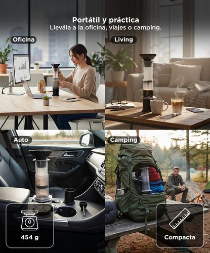 Kit Cafetera Gadnic CukPress Prensa Tipo Aeropress Portátil + Accesorios - 3