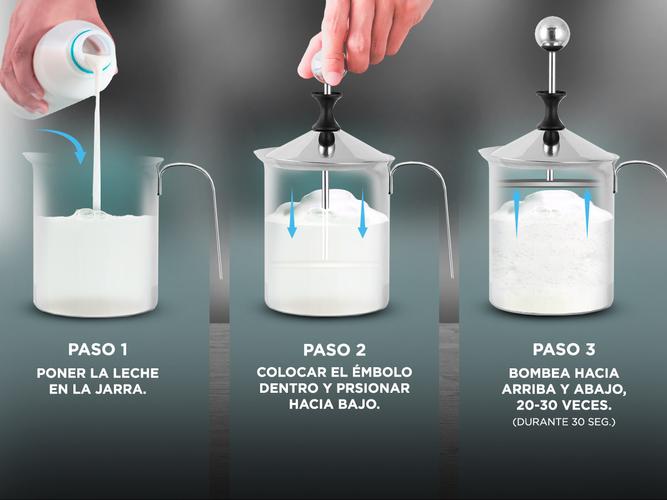Jarra Espumador de leche Gadnic Miliki acero inoxidable 400ml  - 3