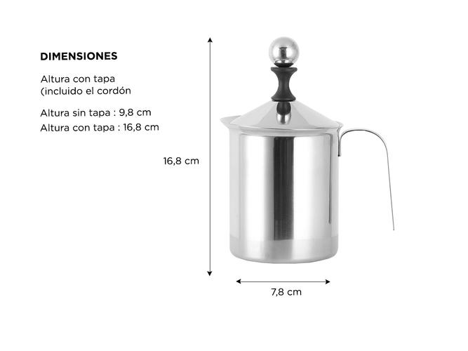Jarra Espumador de leche Gadnic Miliki acero inoxidable 400ml  - 5