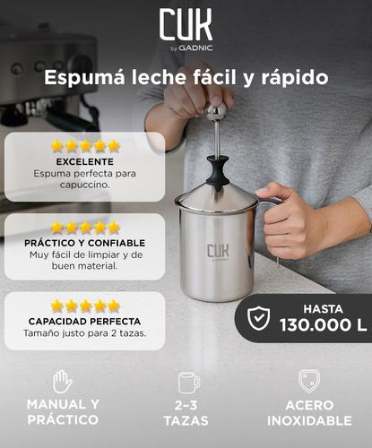 Jarra Espumador de leche Gadnic Miliki acero inoxidable 400ml  - 1