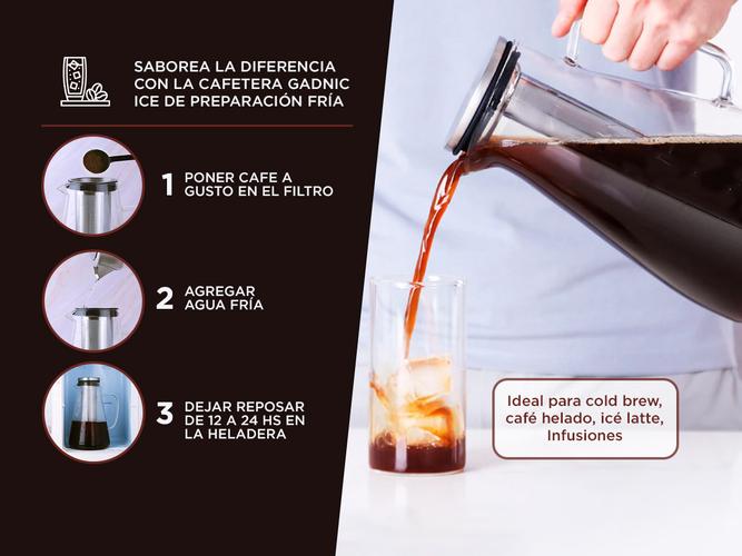 Cafetera Para Cold Brew Gadnic Ice Café Frío Icé Latte  - 2