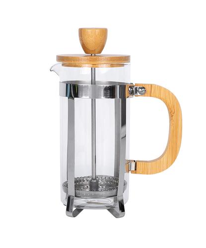 Cafetera Prensa Francesa 350ml Vidrio Con Mango de Bambú Natural - 6