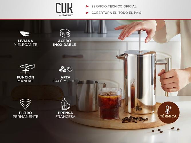Cafetera Prensa Francesa Gadnic Acero Inoxidable Térmica - 1
