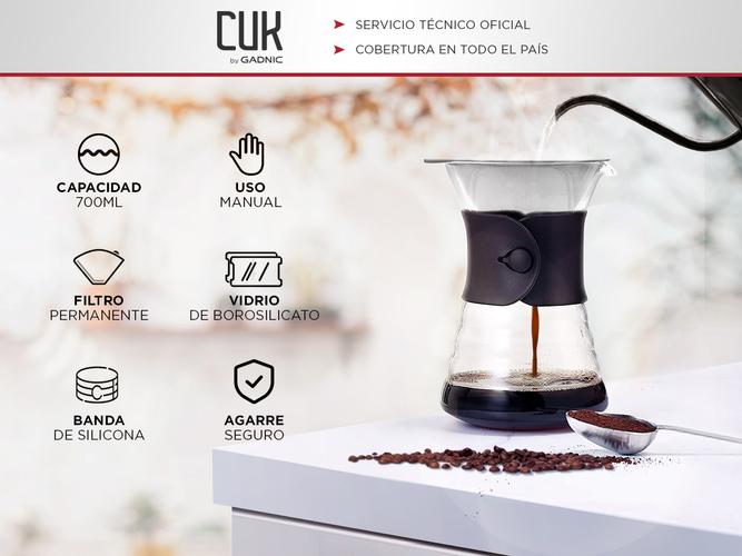 Decantador de Café V60 Gadnic Con Filtro Permanente Vidrio  - 1