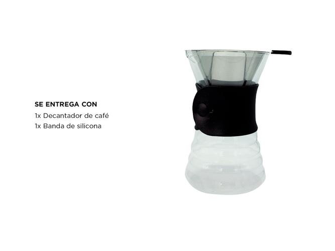 Decantador de Café V60 Gadnic Con Filtro Permanente Vidrio  - 5