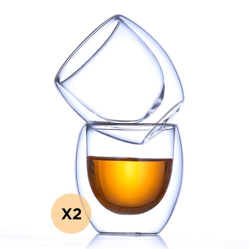 Set x2 Vasos Doble Vidrio Cuk by Gadnic Frío Calor Café Té - 0