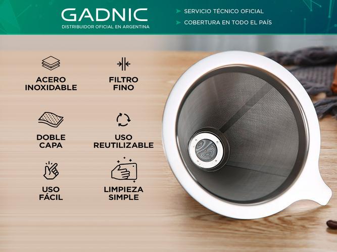 Soporte Filtro De Cafe Gadnic Acero Inoxidable  - 1