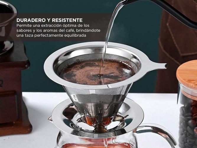 Soporte Filtro De Cafe Gadnic Acero Inoxidable  - 3