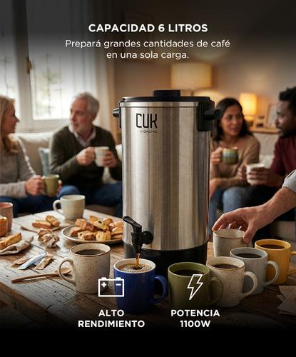 Cafetera Hotelera CUK By Gadnic 45 Tazas 6L Acero Inoxidable Industrial  - 2