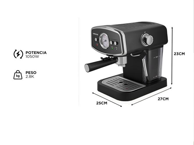 Cafetera Express Winco W1921N 19 Bar Capsulas 1050 Watts Outlet - 4