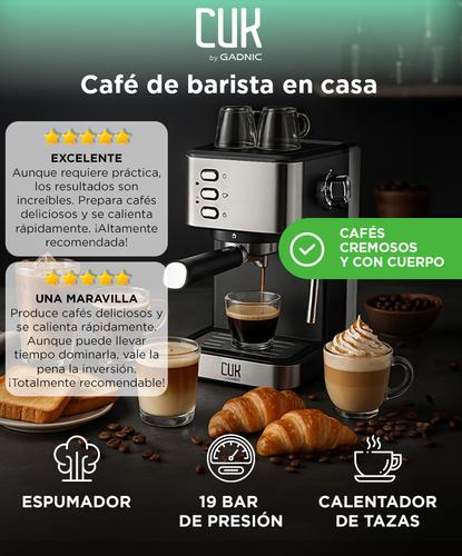Cafetera Express Gadnic CME04 Home Pro 850W 19 Bar Con Espumador - 1