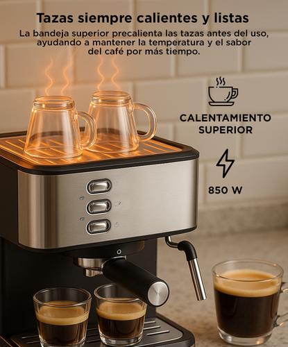 Cafetera Express Gadnic CME04 Home Pro 850W 19 Bar Con Espumador - 2