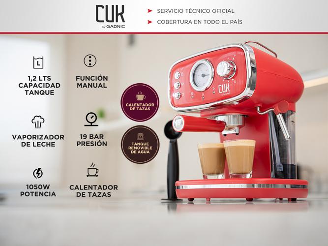 Cafetera Express Gadnic CME08 Home Pro 1050W 19 Bar Con Espumador - 1
