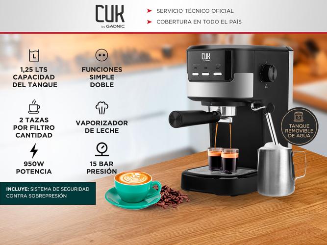 Cafetera Gadnic CME01 Expreso Automática Espumador Acero Inoxidable 950W  - 1