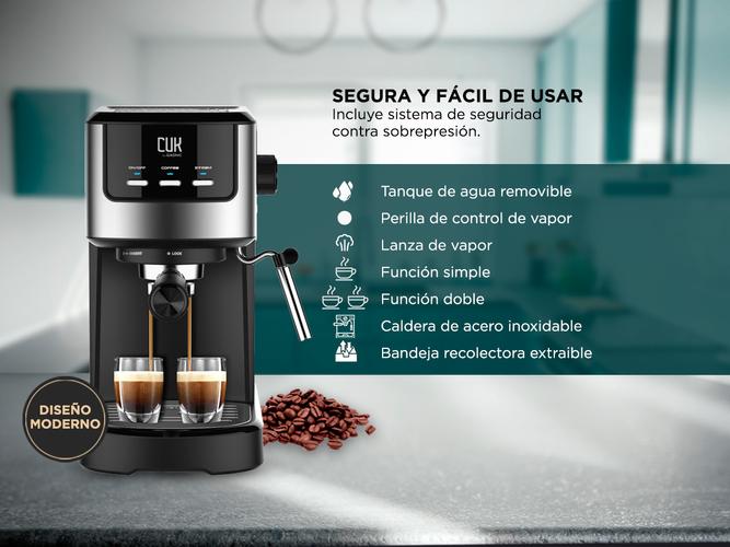 Cafetera Gadnic CME01 Expreso Automática Espumador Acero Inoxidable 950W  - 2