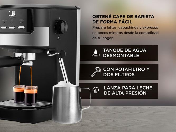 Cafetera Gadnic CME01 Expreso Automática Espumador Acero Inoxidable 950W  - 3