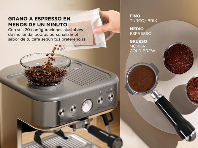 Cafetera Espresso Gadnic Con Molinillo Integrado - 2