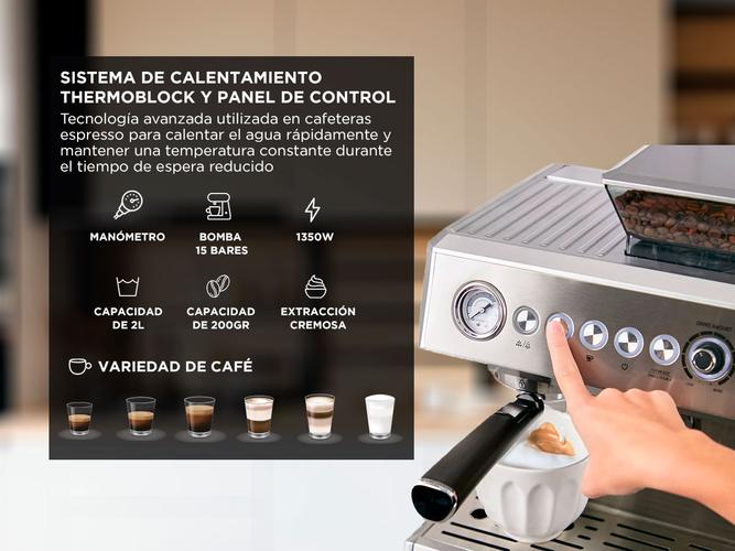 Cafetera Espresso Gadnic Venezia Con Molinillo Integrado  - 4