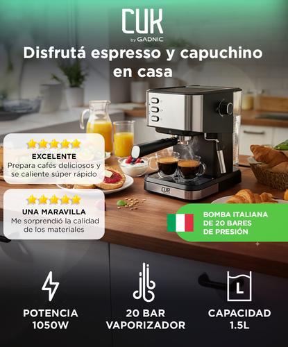 Cafetera Espresso Cuk By Gadnic 20 Bar Con Espumador 1,5L 800W - 1
