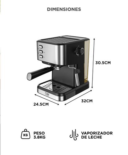 Cafetera Espresso Cuk By Gadnic  20 Bar Con Espumador 15L 800W - 5