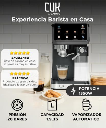 Cafetera Expreso Cuk By Gadnic CM5600 Semi Automática 20 Bar Con Espumador De Leche - 1