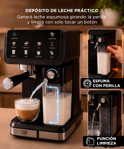 Cafetera Expreso Cuk By Gadnic CM5600 Semi Automática 20 Bar Con Espumador De Leche - 4