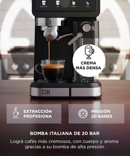 Cafetera Expreso Cuk By Gadnic CM5600 Semi Automática 20 Bar Con Espumador De Leche - 4